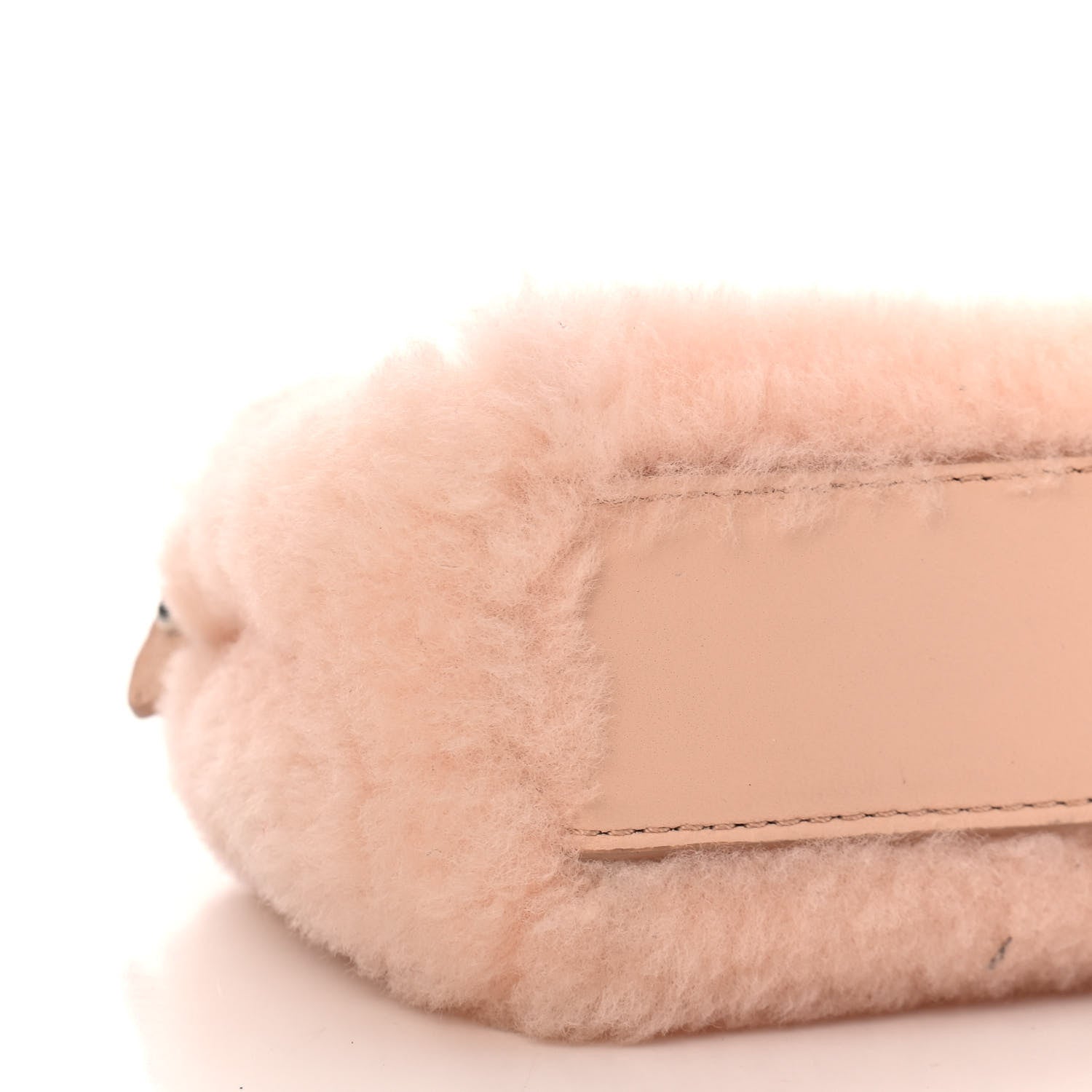 Fendi Shearling Shiny Nappa Micro Peekaboo Iconic Satchel Light Rose 8 of 9