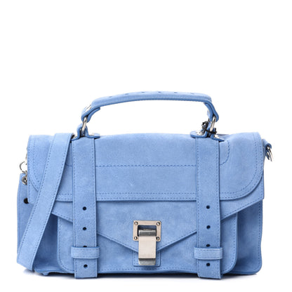 Proenza Schouler Suede Tiny PS1 Satchel Slate Blue 1 of 11