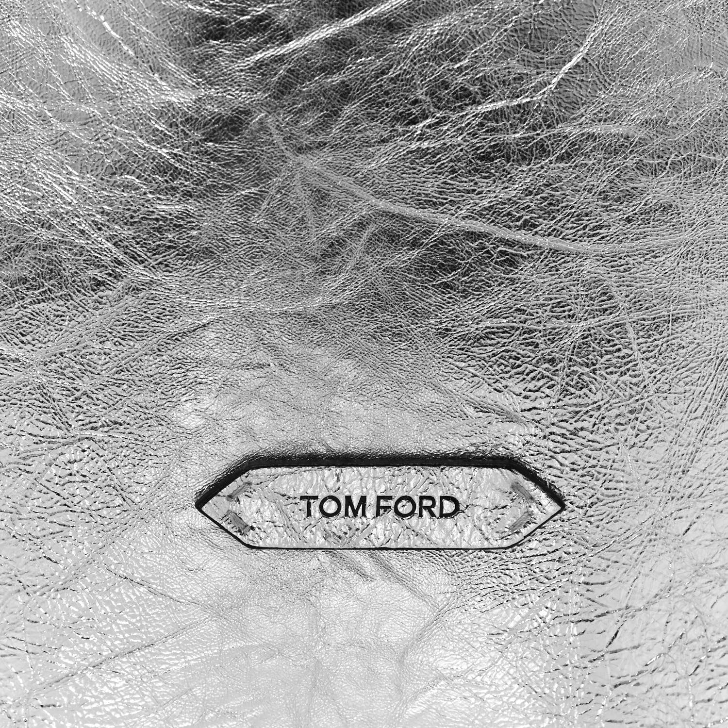 Tom Ford Metallic Calfskin Shoulder Bag Silver 6 of 10