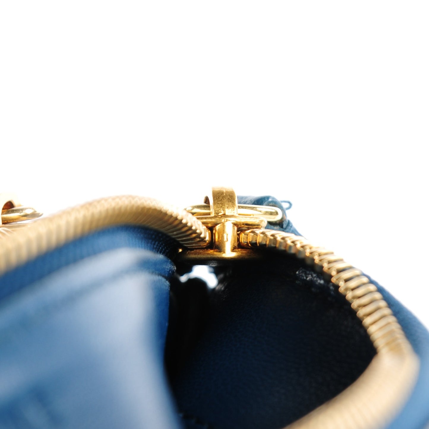Lambskin Large Trio Crossbody Metallic Blue