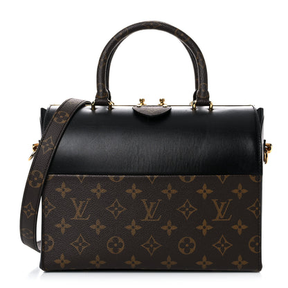 Louis Vuitton Calfskin Monogram Speedy Doctor 25 Black 2 of 33