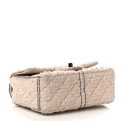 Chanel Tweed Quilted Mini Rectangular Flap Light Pink Black 4 of 12