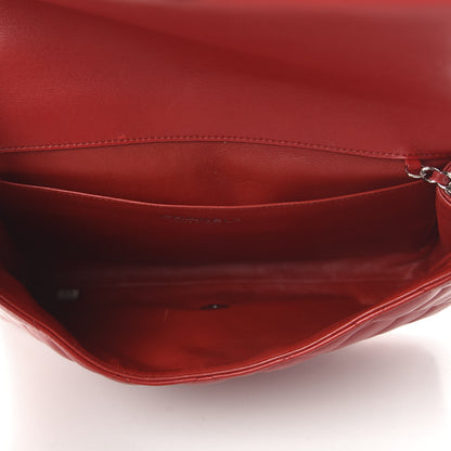 Chanel Lambskin Quilted Clutch With Chain Flap Red 5 of 11
