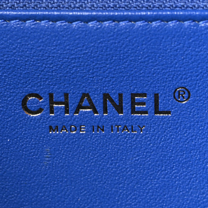 Chanel Caviar Quilted Large CC Filigree Vanity Case Blue White Red 7 of 11