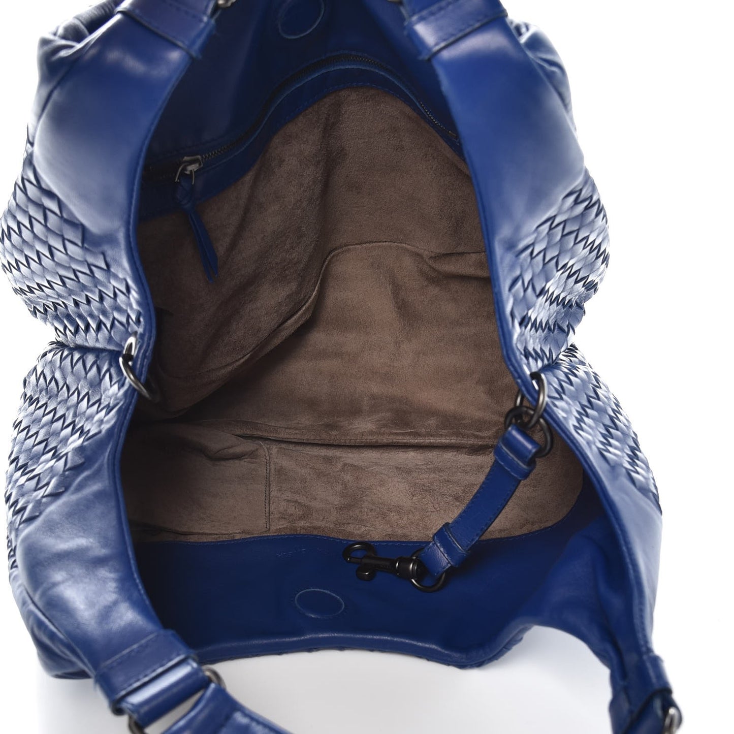 Nappa Intrecciato Medium Campana Hobo Atlantic Blue
