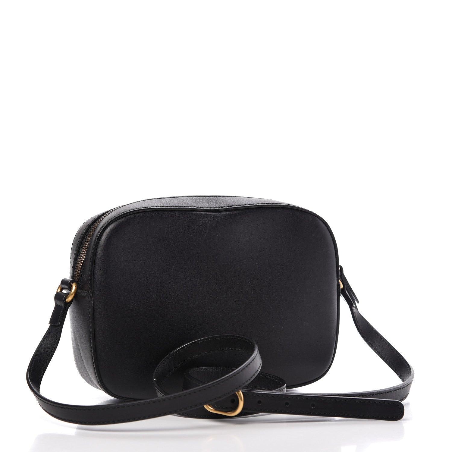Gucci Calfskin Web Small Webby Bee Shoulder Bag Black 3 of 9