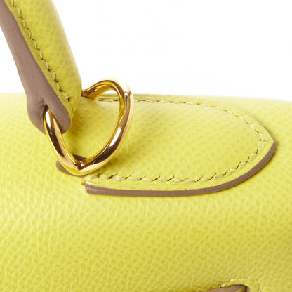 Hermes Epsom Kelly Sellier 28 Lime 8 of 33