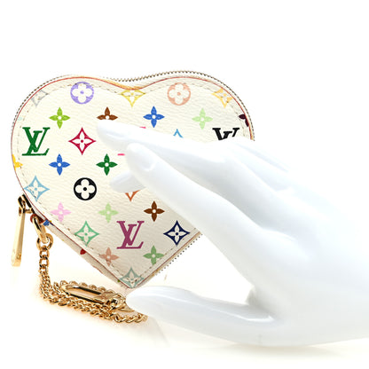 Louis Vuitton Monogram Multicolor Coeur Heart Coin Purse White 2 of 6