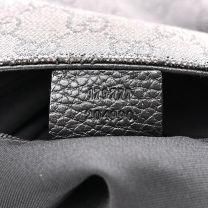 Gucci Monogram Calfskin Horsebit Classic Ring Hobo Black 6 of 10