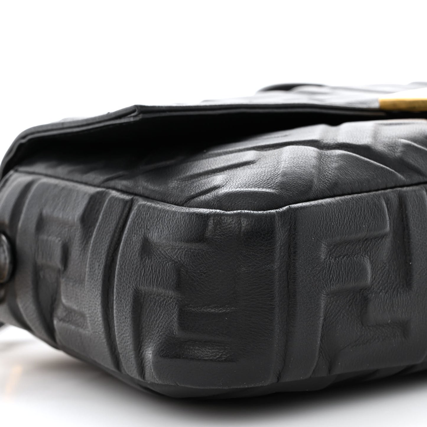 Nappa FF 1974 Embossed Baguette Black