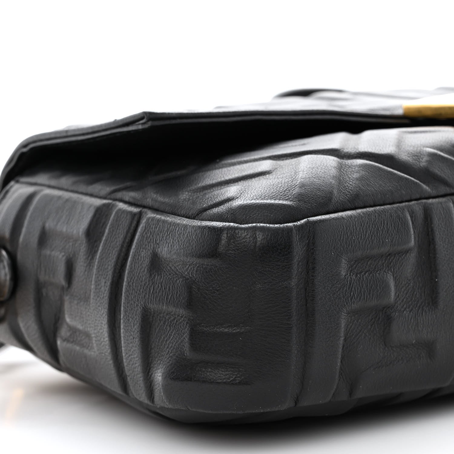 Fendi Nappa FF 1974 Embossed Baguette Black 9 of 10
