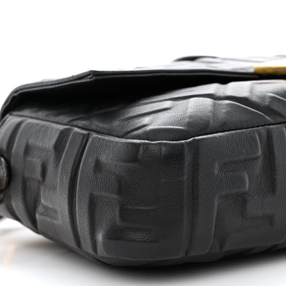 Fendi Nappa FF 1974 Embossed Baguette Black 9 of 10