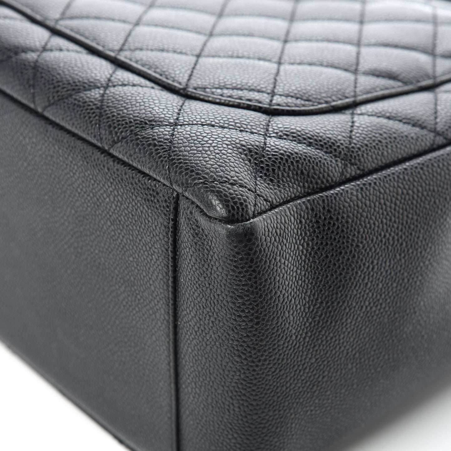 Caviar Quilted Grand Shopping Tote GST Black