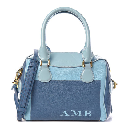 Burberry Grained Calfskin Little Bee Bowling Bag Blue 1 of 9