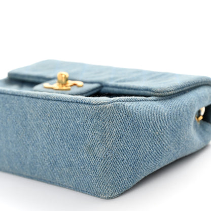 Chanel Denim Quilted Mini Square Flap Blue 10 of 10