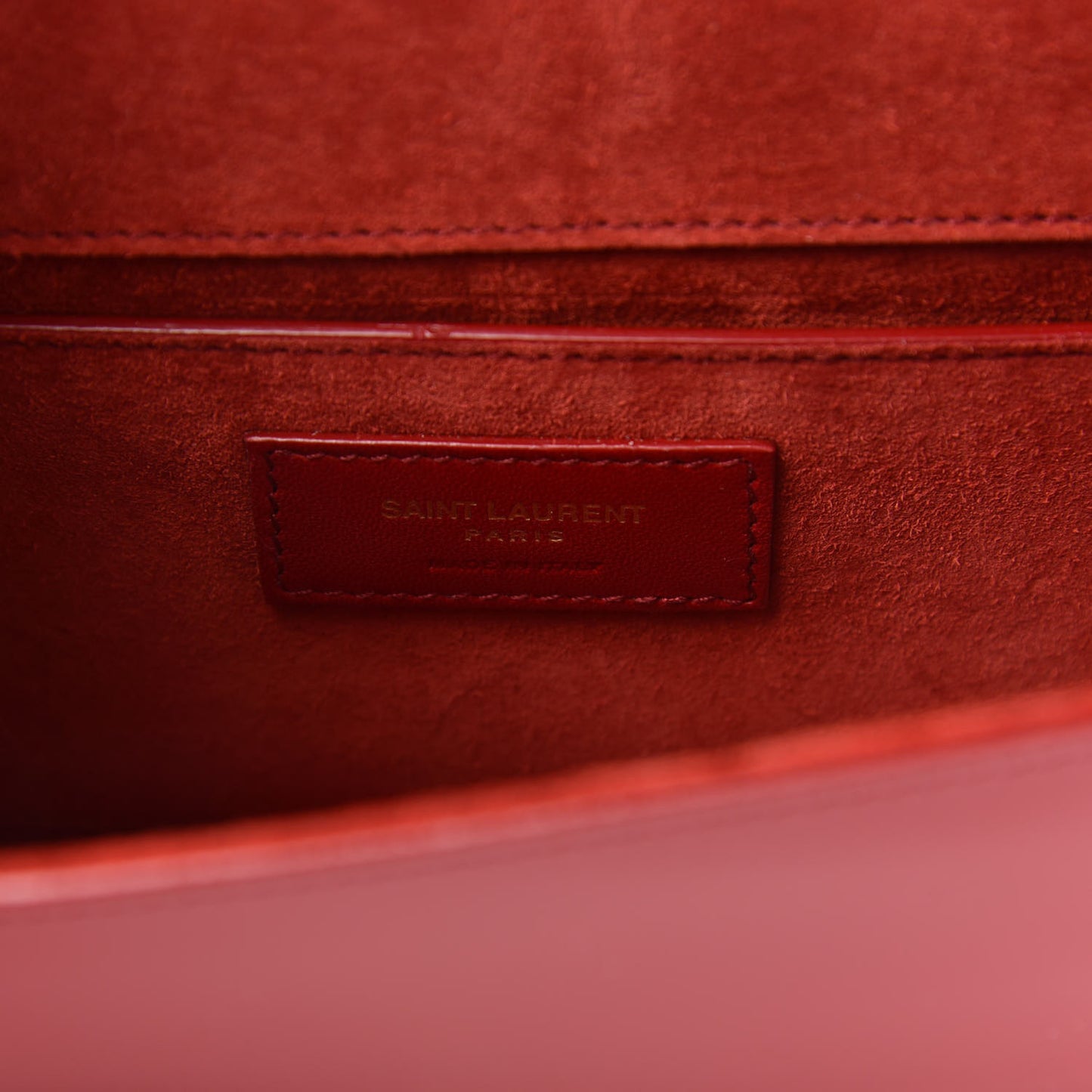 Patent Small Monogram Kate Satchel Red