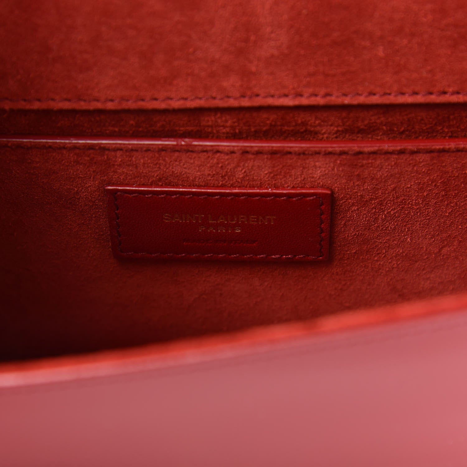 Saint Laurent Patent Small Monogram Kate Satchel Red 6 of 9