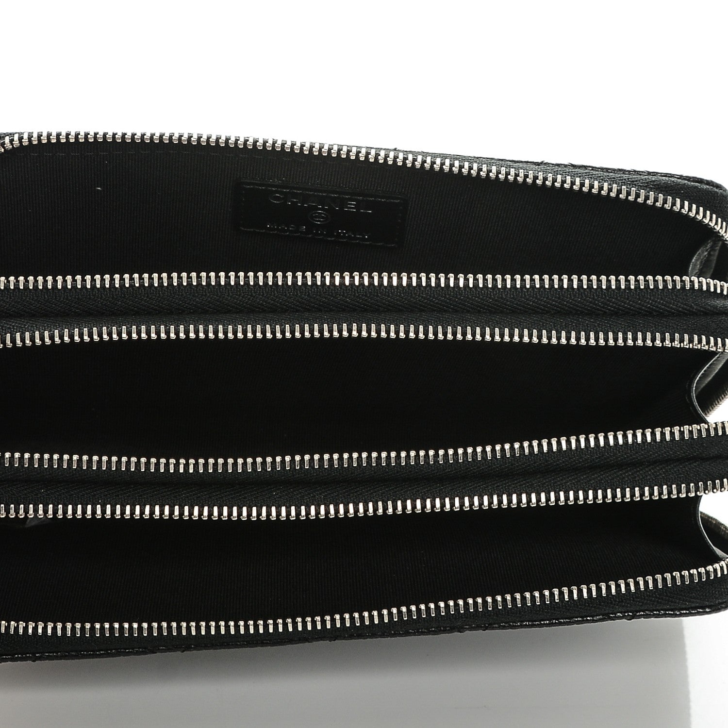 Chanel Caviar Quilted Large Zip Around Phone Holder Black 5 of 7