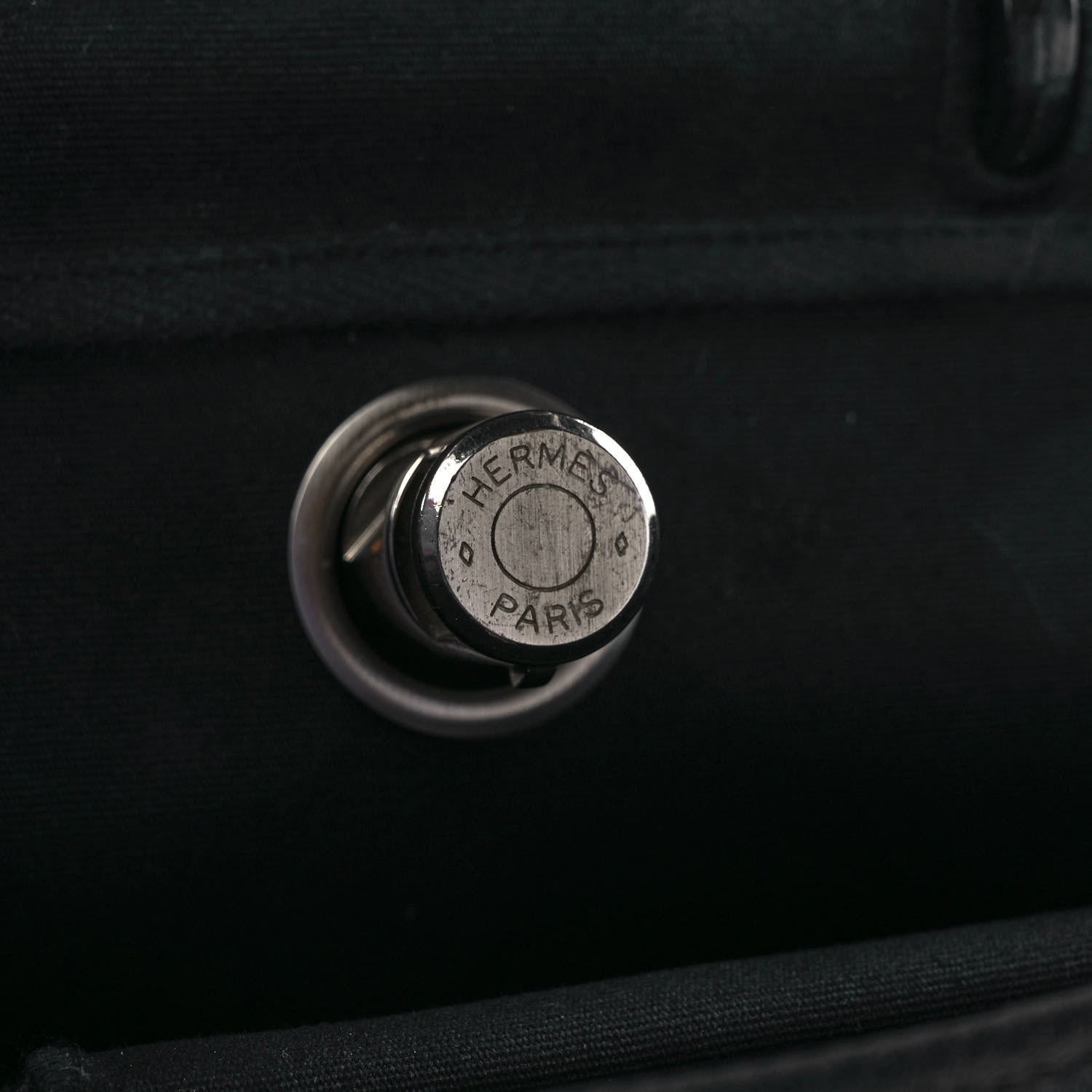 Hermes Toile Vache Calfskin Herbag 30 PM Backpack Black 6 of 11