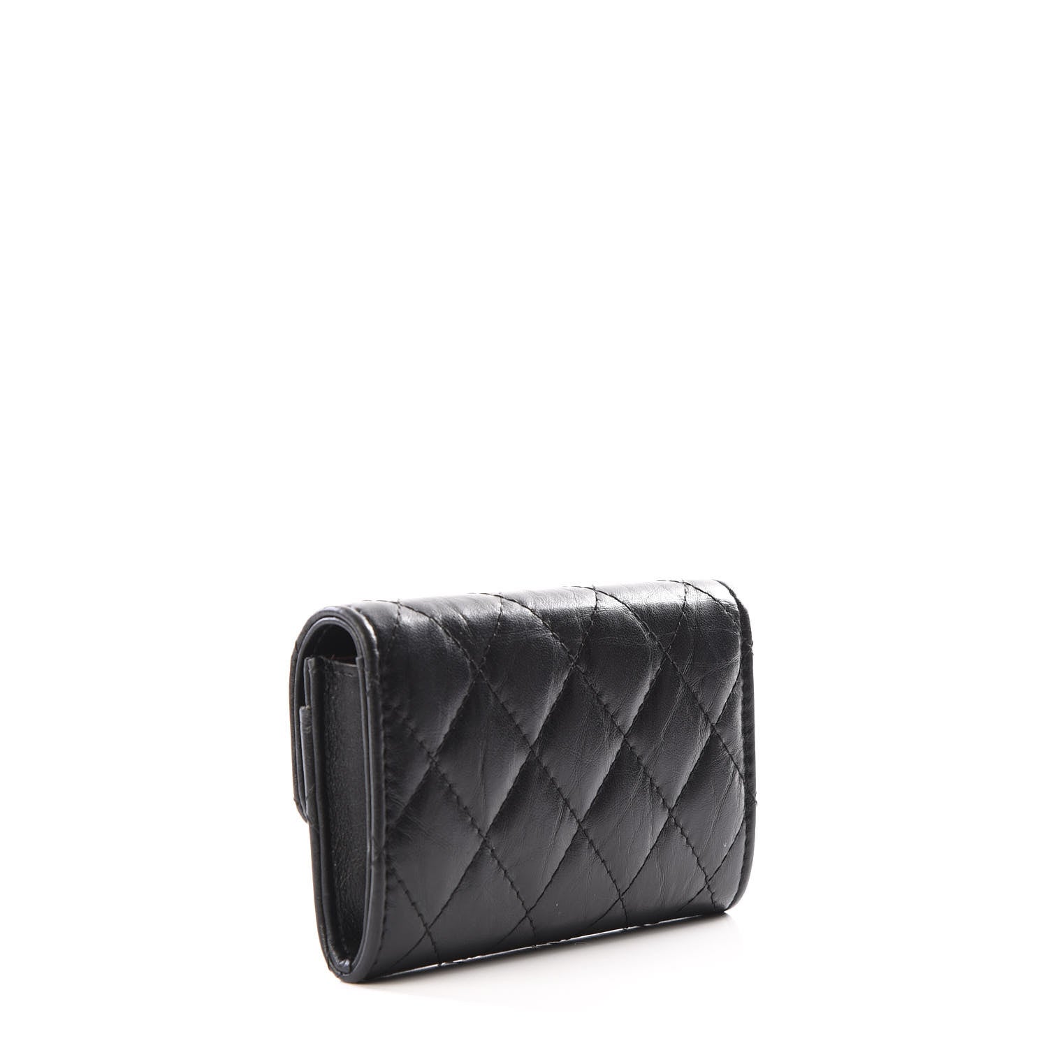 Chanel Aged Calfskin Quilted Reissue Flap Card Holder Black 2 of 11