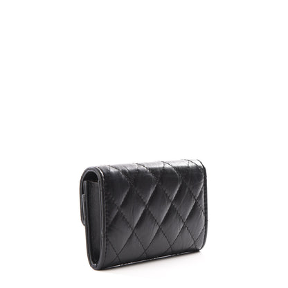 Chanel Aged Calfskin Quilted Reissue Flap Card Holder Black 2 of 11