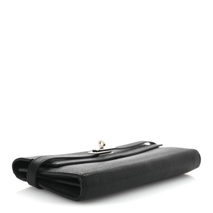 Hermes Chevre Mysore Kelly Longue Wallet Black 4 of 12