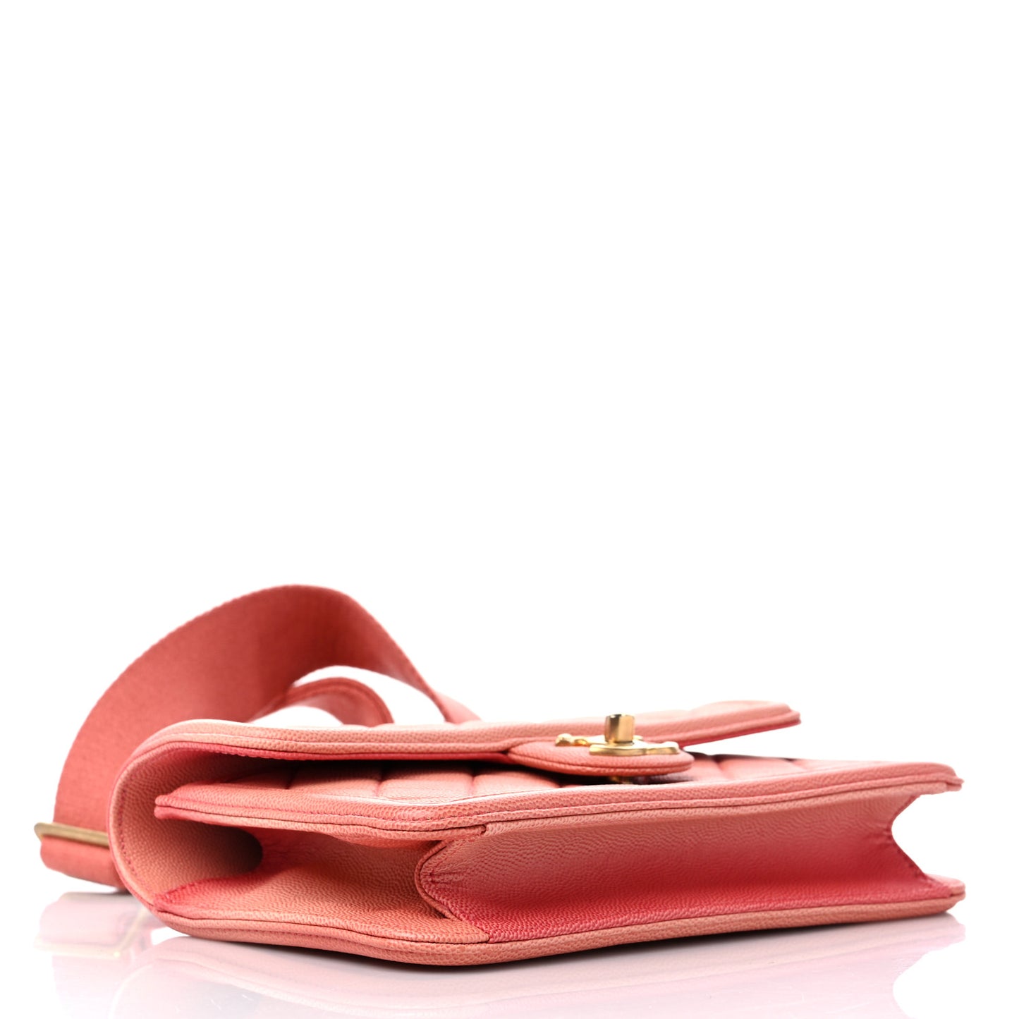 Caviar Quilted Small Sunset On The Sea Flap Coral