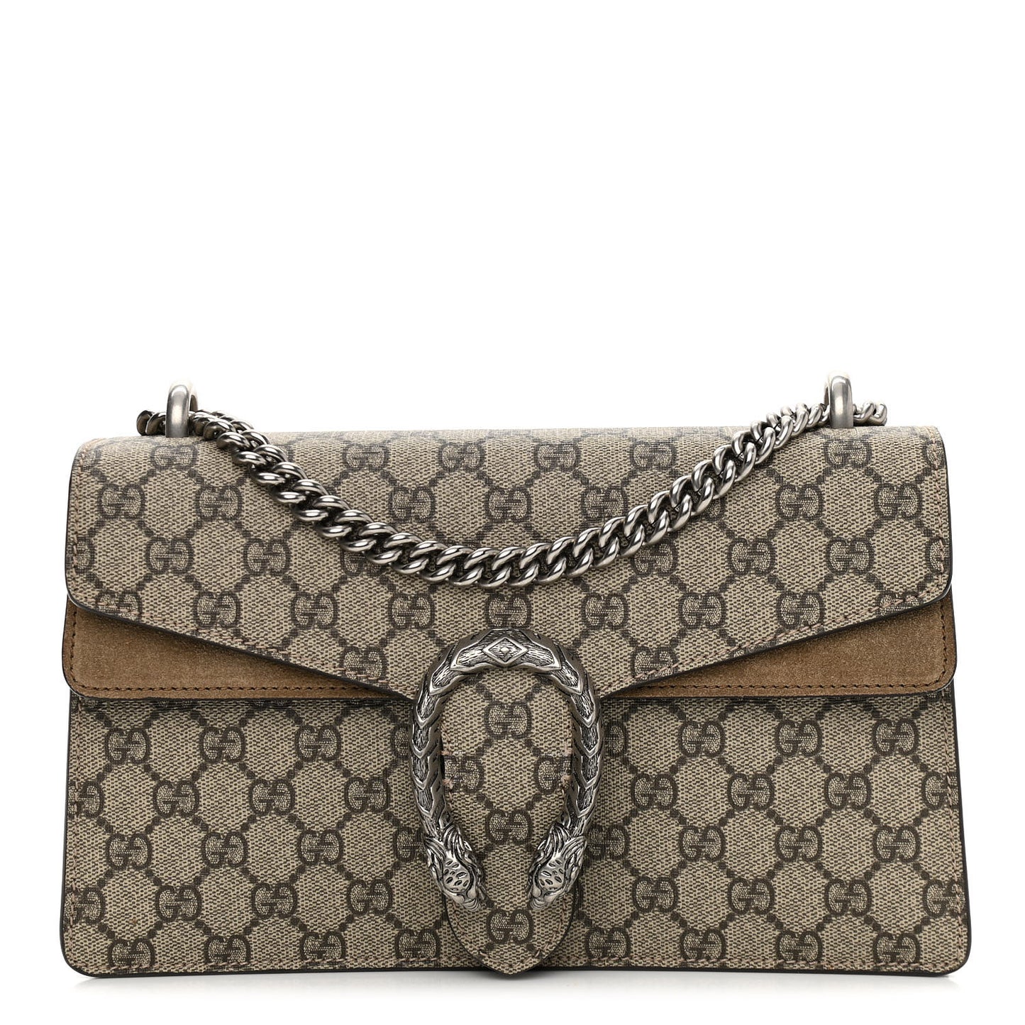 GG Supreme Monogram Small Dionysus Shoulder Bag Taupe