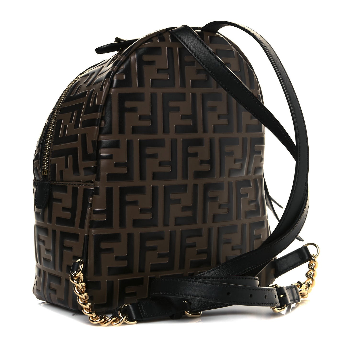 Vitello Bi-Color FF 1974 Embossed Mini Backpack Maya Black