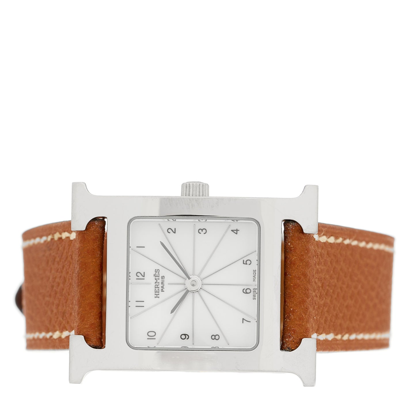 Stainless Steel Epsom 21mm Heure H Hour Quartz Watch Gold