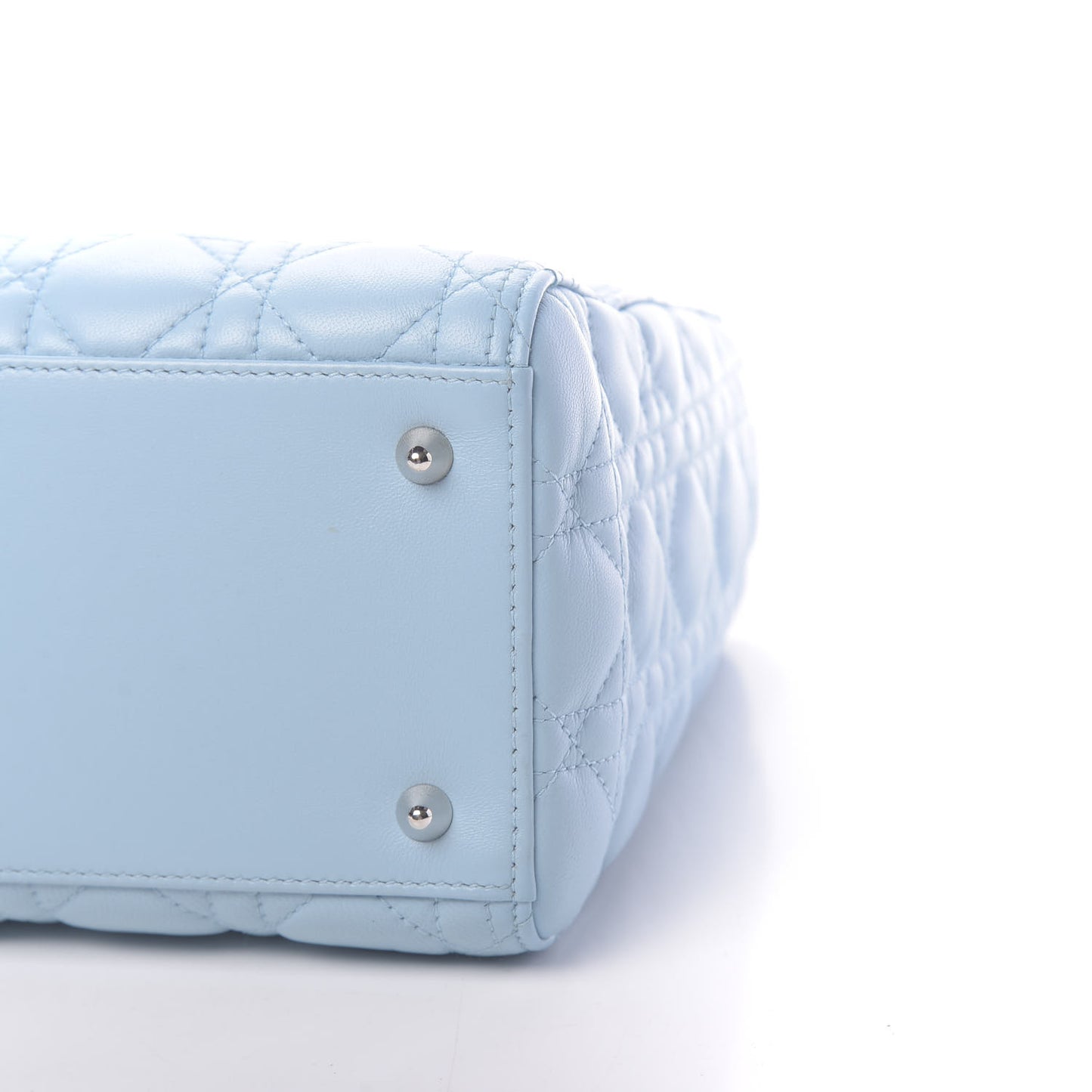 Lambskin Cannage Medium Lady Dior Light Blue