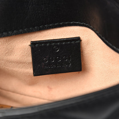 Gucci Calfskin Matelasse Super Mini GG Marmont Shoulder Bag Black 5 of 11