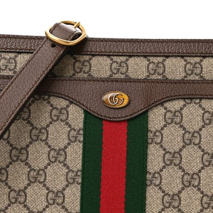Gucci GG Supreme Monogram Web Medium Ophidia Shoulder Bag Beige New Acero 8 of 10