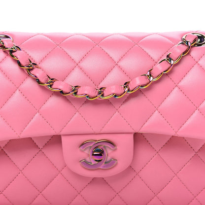 Chanel Lambskin Quilted Mini Rectangular Flap Pink Yellow 10 of 11