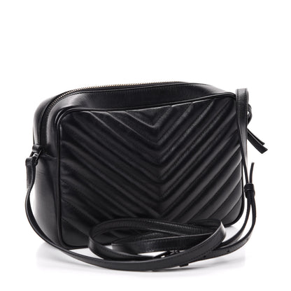 Saint Laurent Calfskin Matelasse Monogram Lou Camera Bag Black 3 of 12