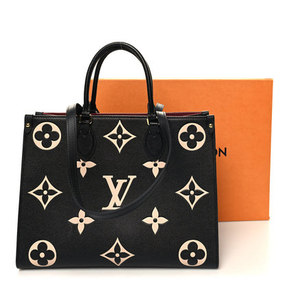 Louis Vuitton Empreinte Monogram Giant Onthego MM Black Beige 10 of 10