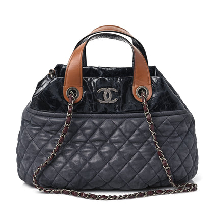 Chanel Iridescent Calfskin Small In The Mix Tote Navy 1 of 8