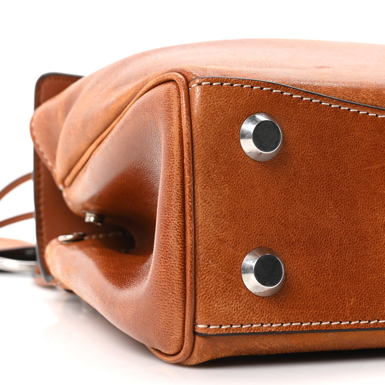 Balenciaga Vegetable Tanned Lambskin Mini Rodeo Top Handle Handbag Tan Cowboy 19 of 21