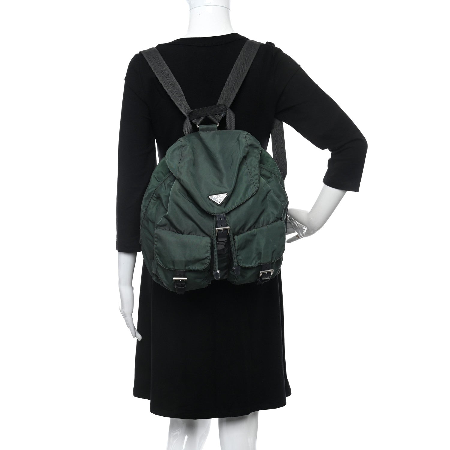Prada Nylon Vela Backpack Green 2 of 14