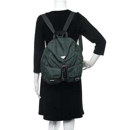 Prada Nylon Vela Backpack Green 2 of 14