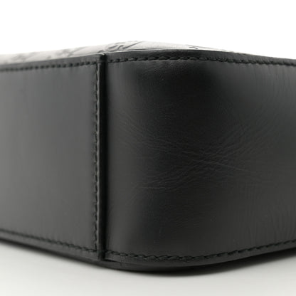 Gucci Guccissima Signature Medium Flat Messenger Bag Black 10 of 10