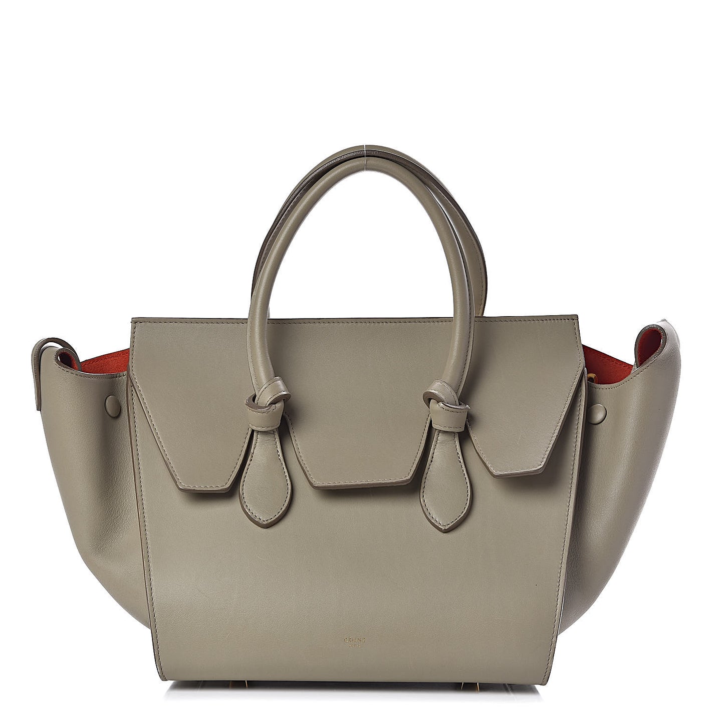Smooth Calfskin Mini Tie Knot Tote Light Taupe