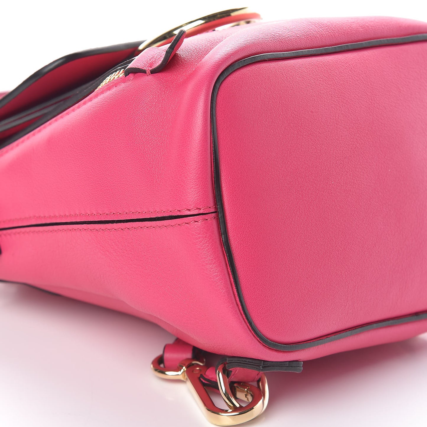 Suede Calfskin Mini Faye Backpack Fuchsia Rose
