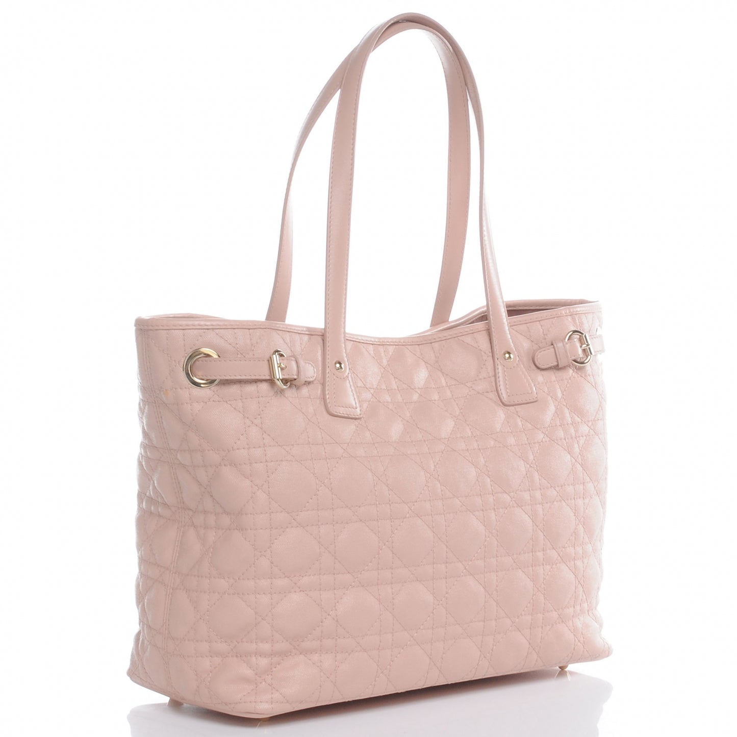 Coated Canvas Cannage Medium Panarea Tote Light Pink