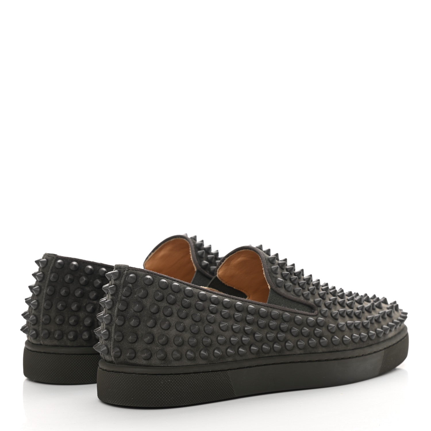 Christian Louboutin Veau Velours Spikes Mens Roller Boat Flat 40 Ombre 4 of 13