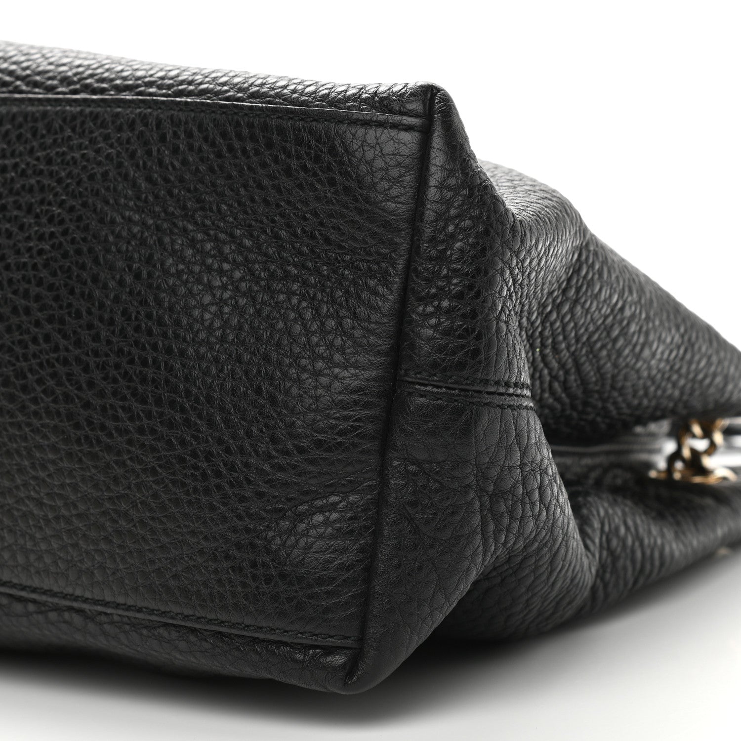 Gucci Pebbled Calfskin Medium Soho Chain Shoulder Bag Black 10 of 10
