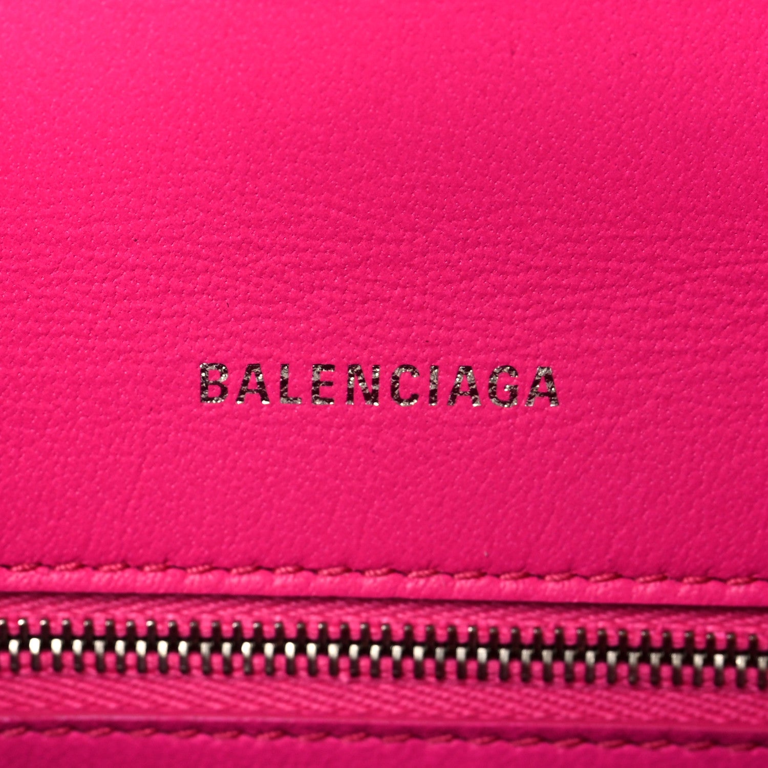 Balenciaga Shiny Box Calfskin Small Hourglass Top Handle Bag Acid Fuchsia 6 of 11
