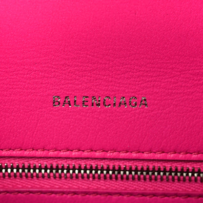 Balenciaga Shiny Box Calfskin Small Hourglass Top Handle Bag Acid Fuchsia 6 of 11