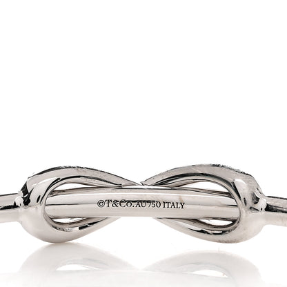 Tiffany 18K White Gold Diamond Infinity Cuff Bracelet 3 of 3