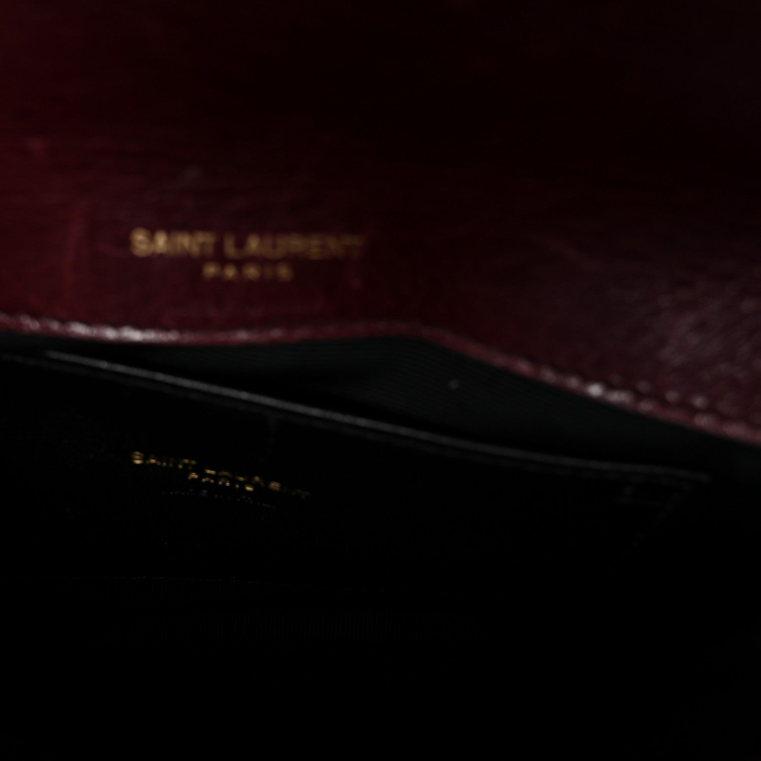 Saint Laurent Shiny Calfskin Matelasse Chevron Monogram Mini College Bag Deep Hot Wine 5 of 11